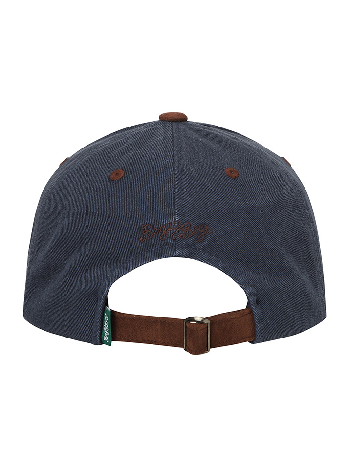 BB SUEDE BLOCKED UNISEX BALL CAP_NAVY