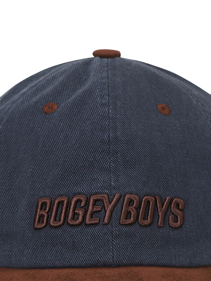BB SUEDE BLOCKED UNISEX BALL CAP_NAVY