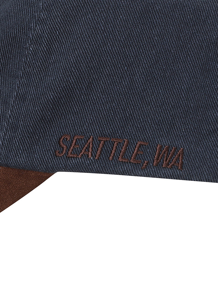 BB SUEDE BLOCKED UNISEX BALL CAP_NAVY