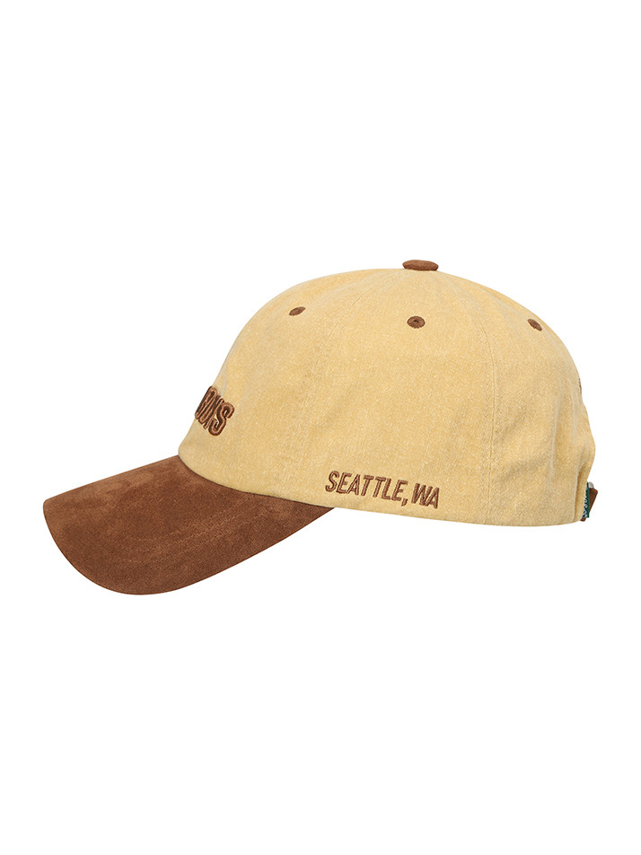 BB SUEDE BLOCKED UNISEX BALL CAP_YELLOW