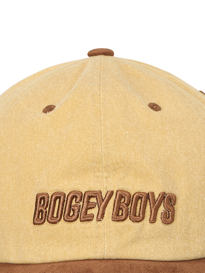 BB SUEDE BLOCKED UNISEX BALL CAP_YELLOW