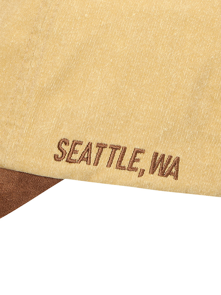 BB SUEDE BLOCKED UNISEX BALL CAP_YELLOW