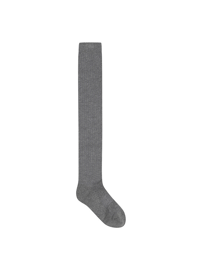 BB HERITAGE WOMEN LONG KNEE SOCKS_GREY