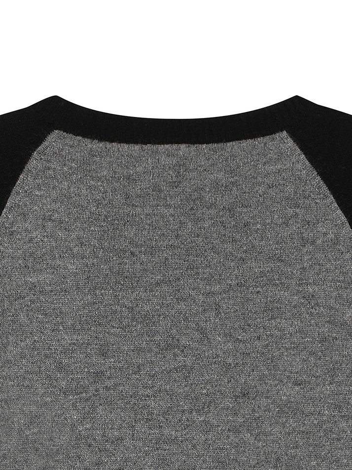 BB RAGLAN WOMEN CASHMERE KNIT_GREY