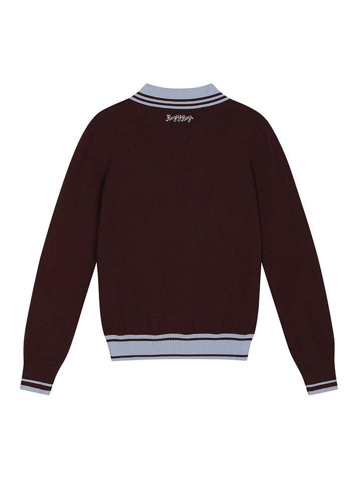 BB PREPPY UNISEX WOOL KNIT_BROWN