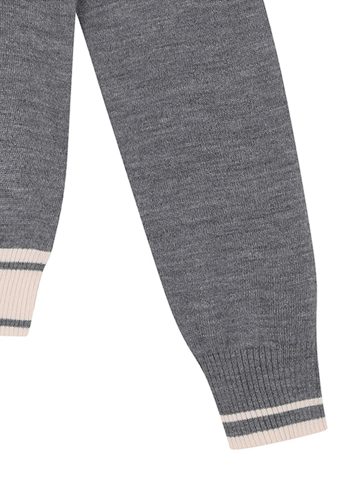 BB PREPPY UNISEX WOOL KNIT_GREY