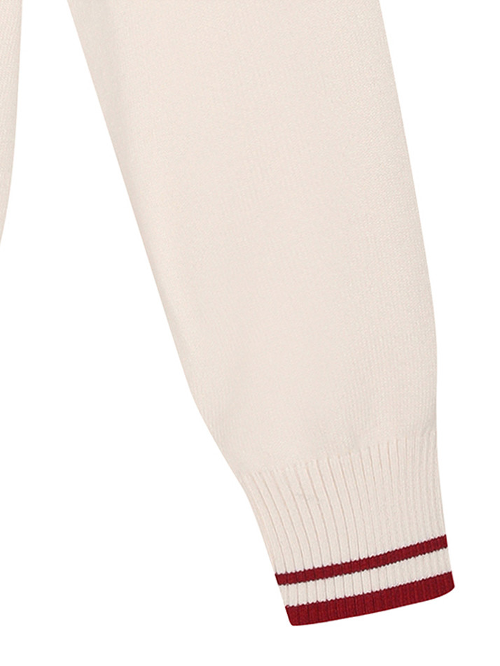 BB PREPPY UNISEX WOOL KNIT_IVORY