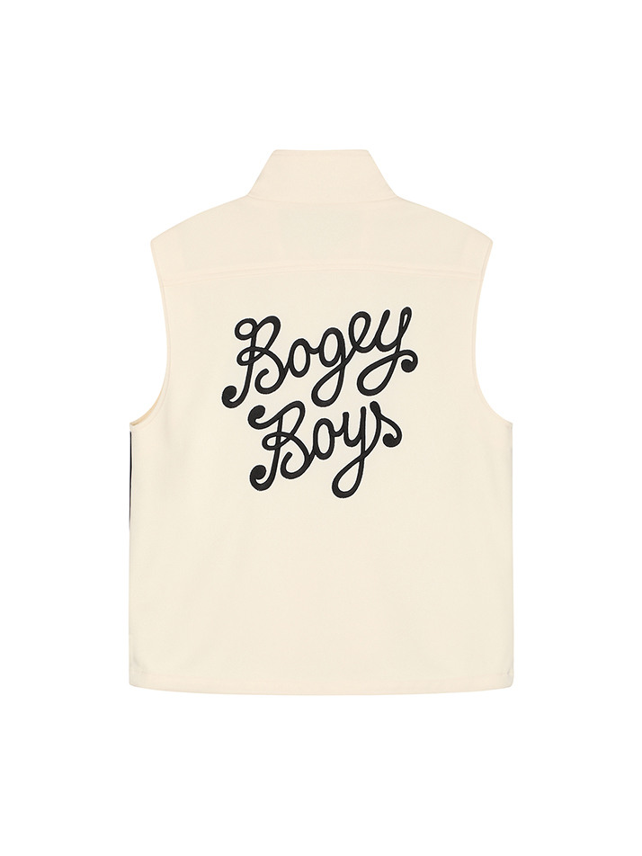 BB WOMEN BASEBALL FULL ZIP VEST_IVORY