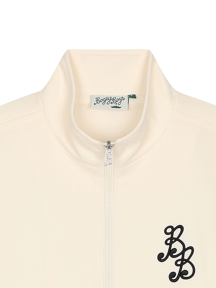 BB WOMEN BASEBALL FULL ZIP VEST_IVORY