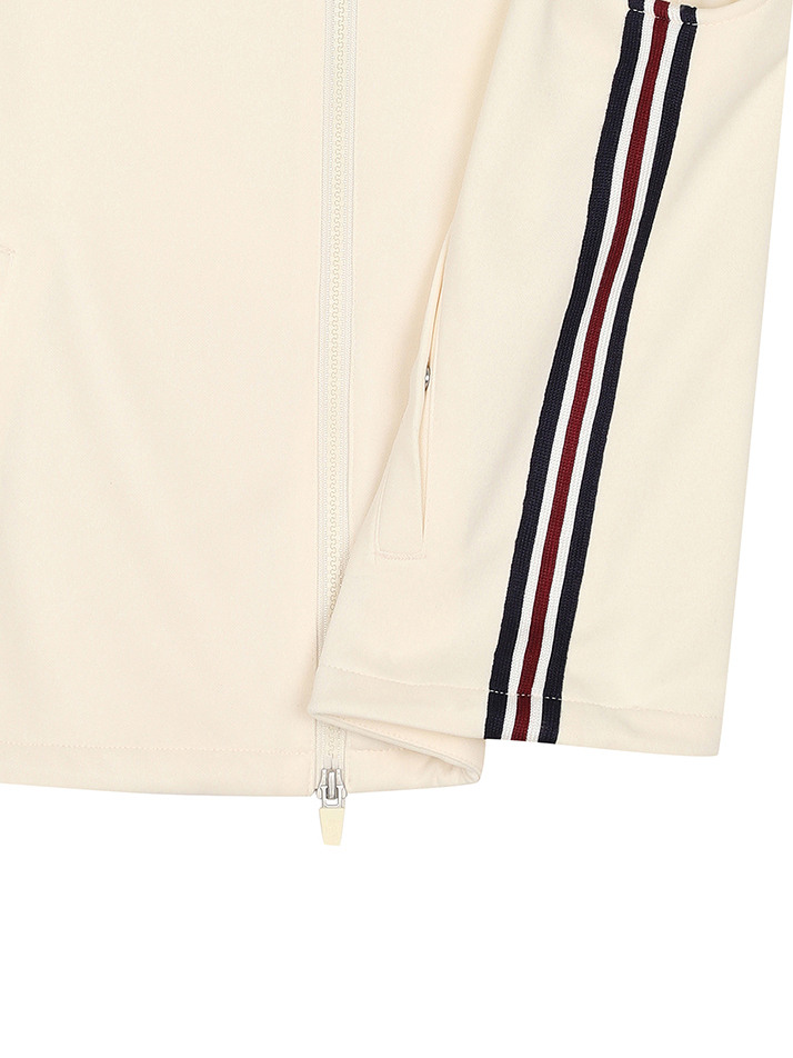BB WOMEN BASEBALL FULL ZIP VEST_IVORY