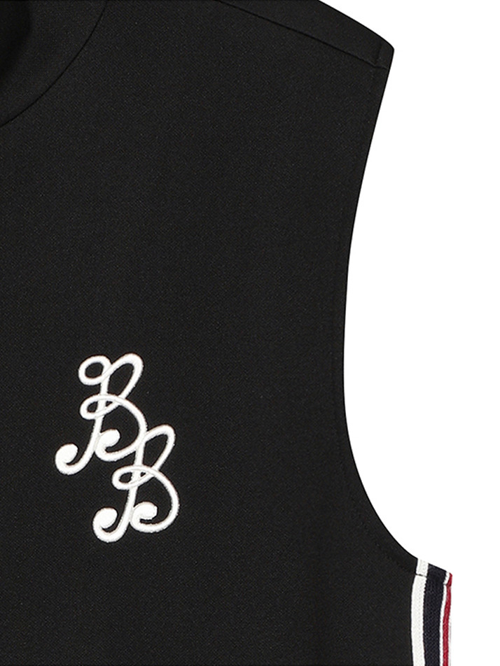 BB WOMEN BASEBALL FULL ZIP VEST_BLACK