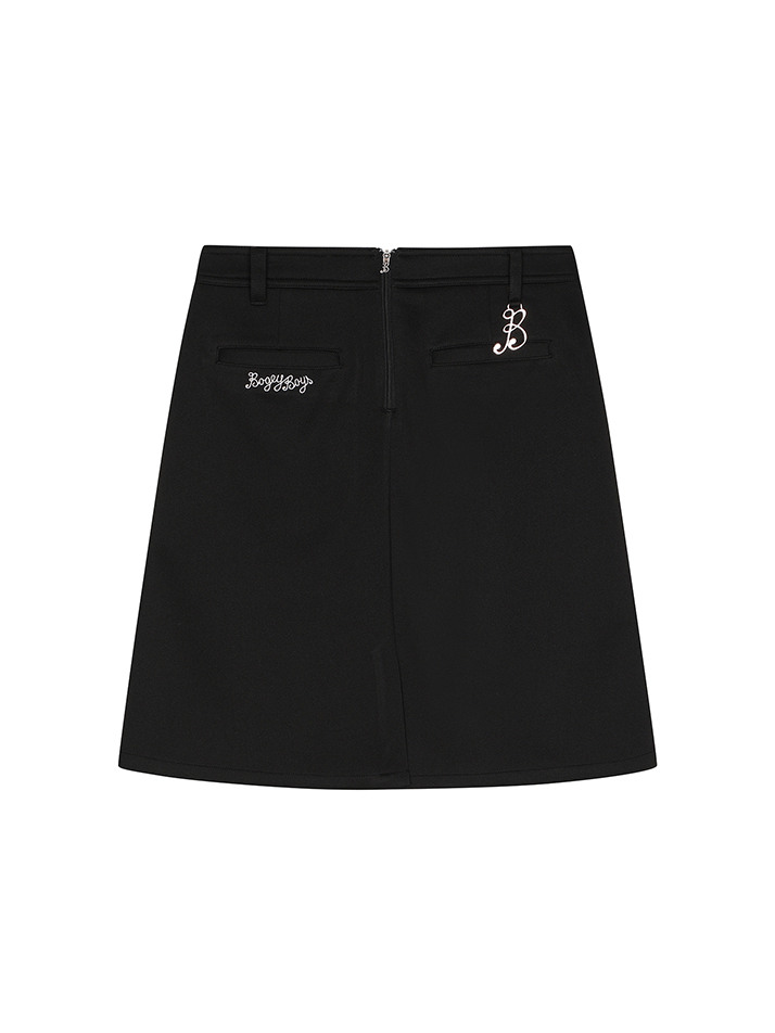 BB WOMEN BASEBALL MID SKIRT_BLACK