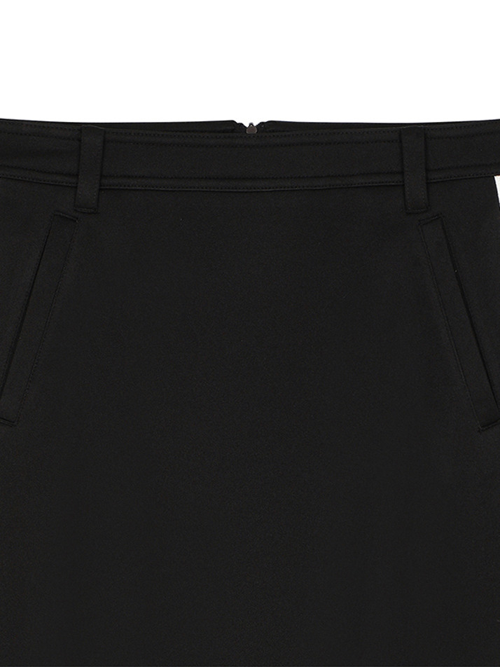 BB WOMEN BASEBALL MID SKIRT_BLACK
