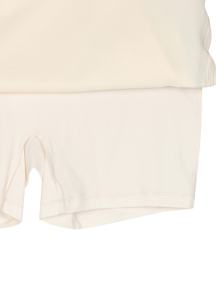 BB WOMEN BASEBALL MID SKIRT_IVORY