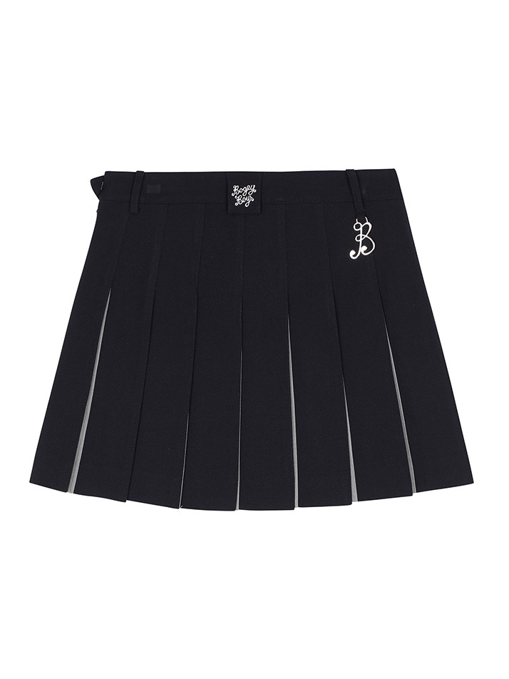 BB WOMEN SCHEME PLEATS SKIRT_NAVY