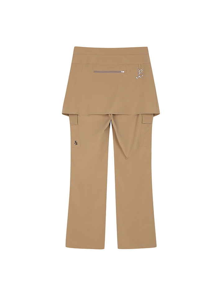 BB WOMEN SKIRT LAYERED PANTS_BEIGE