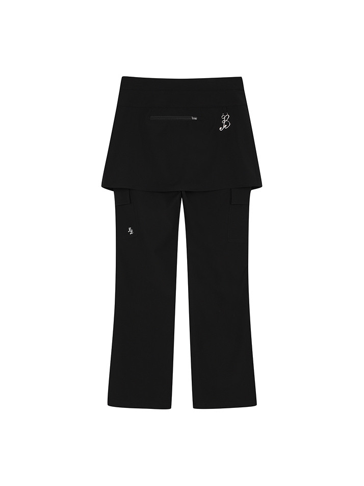 BB WOMEN SKIRT LAYERED PANTS_BLACK