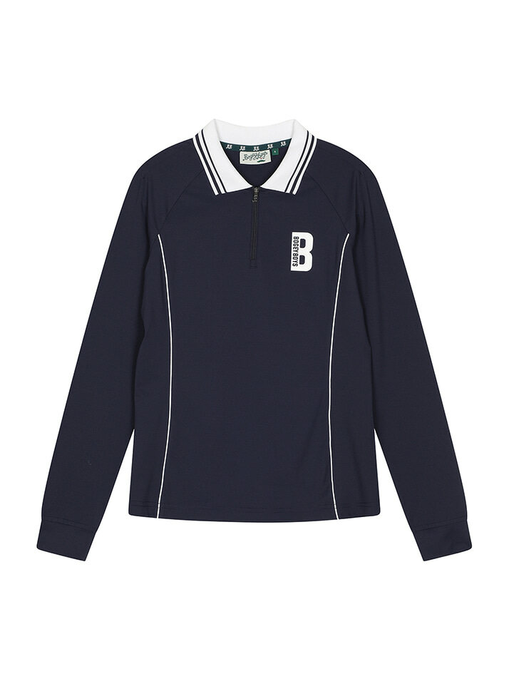 BB ACTIVE RAGLAN WOMEN POLO T-SHIRT_NAVY
