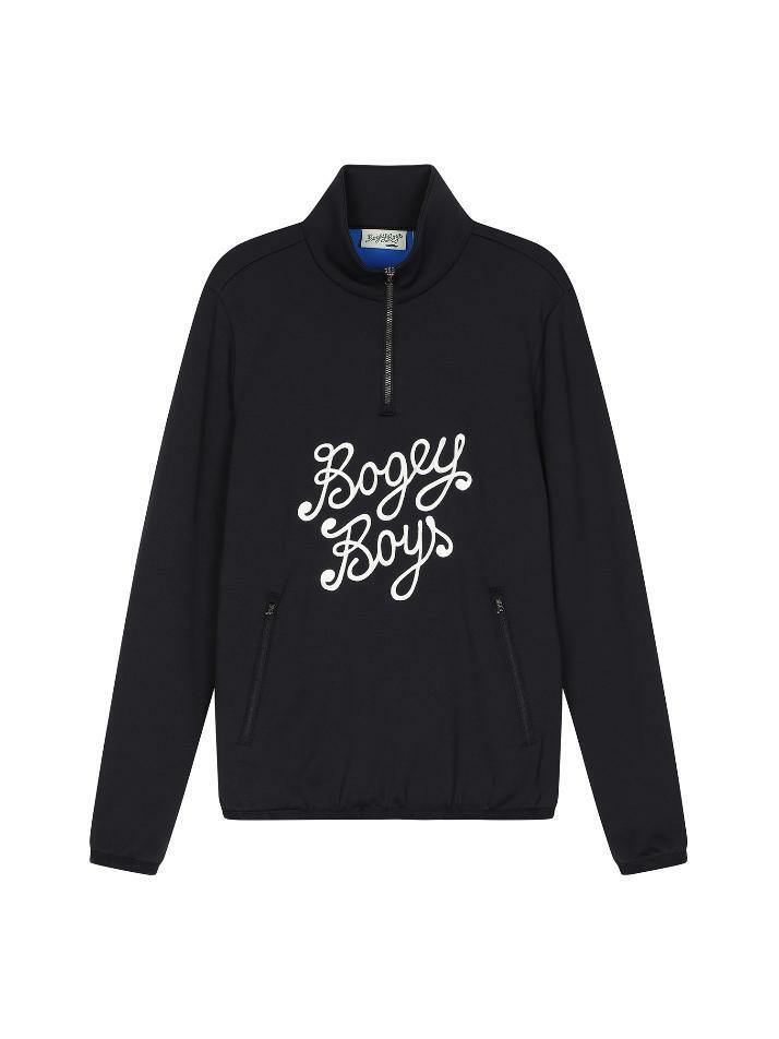 BB MEN ACTIVE MOCKNECK ZIP T-SHIRT_NAVY