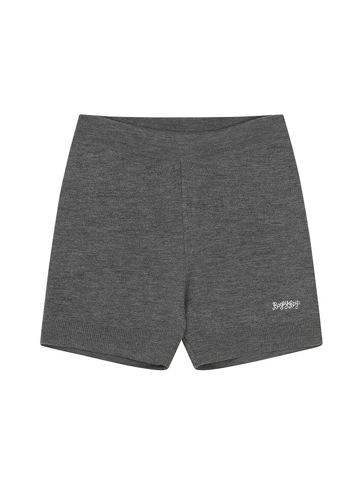 BB CASHMERE WOMEN JACQUARD SHORTS_GREY