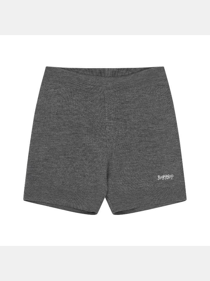 BB CASHMERE WOMEN JACQUARD SHORTS_GREY