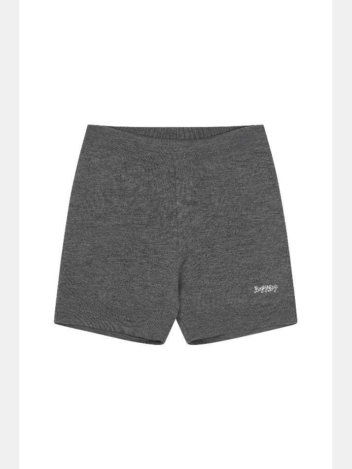 BB CASHMERE WOMEN JACQUARD SHORTS_GREY