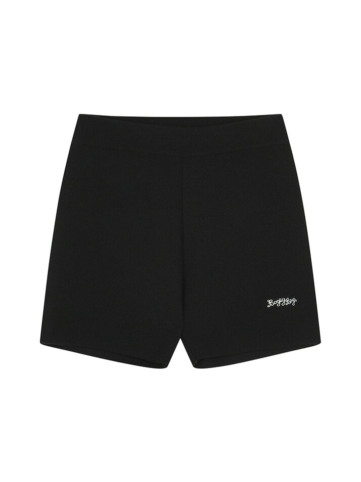 BB CASHMERE WOMEN JACQUARD SHORTS_BLACK