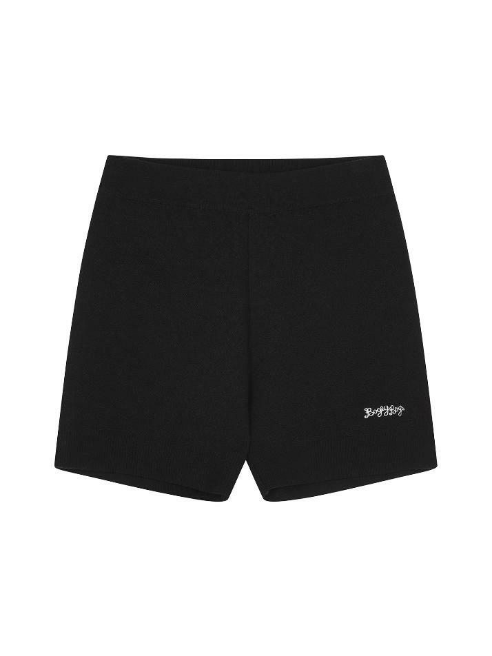 BB CASHMERE WOMEN JACQUARD SHORTS_BLACK