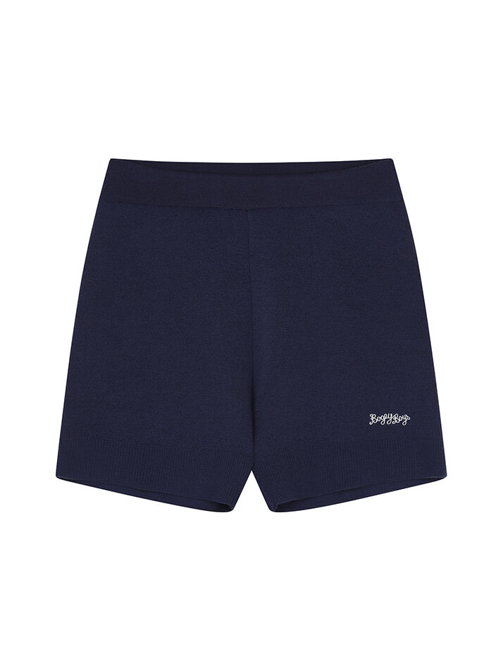 BB CASHMERE WOMEN JACQUARD SHORTS_NAVY