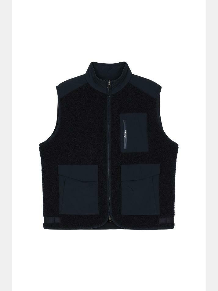 BB HERITAGE MEN TEDDY VEST_NAVY