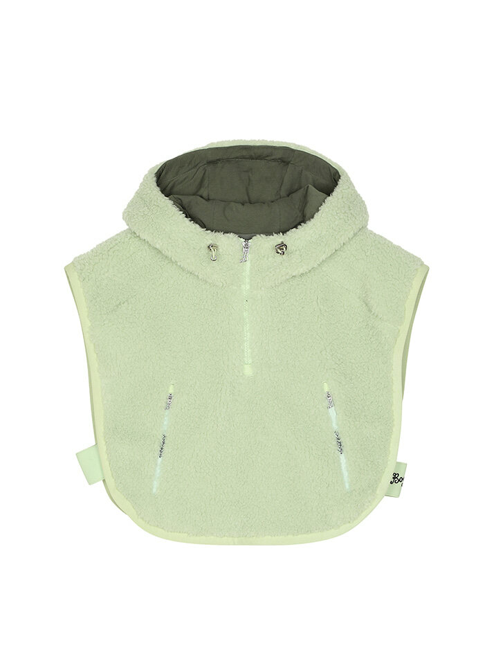 BB WARM LAYERED TEDDY ANORAK VEST_LIME