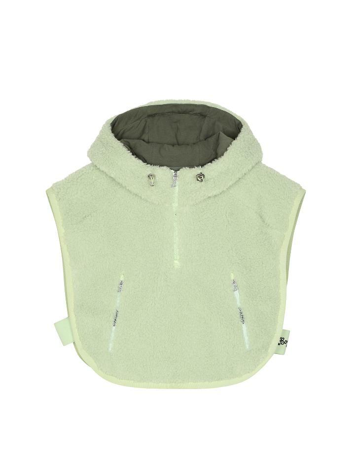 BB WARM LAYERED TEDDY ANORAK VEST_LIME
