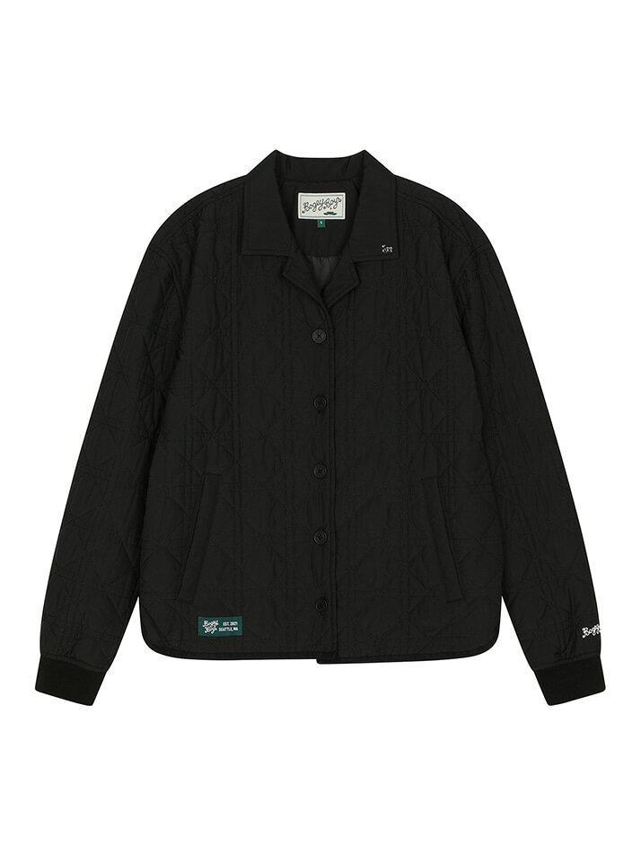 BB WOMEN QUILTED OVERSHIRT JUMPER_BLACK