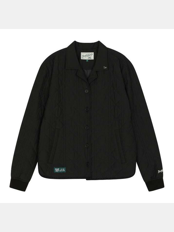 BB WOMEN QUILTED OVERSHIRT JUMPER_BLACK
