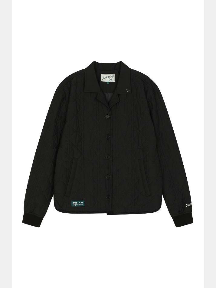 BB WOMEN QUILTED OVERSHIRT JUMPER_BLACK