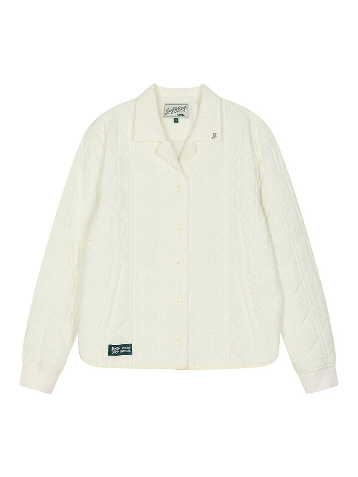BB WOMEN QUILTED OVERSHIRT JUMPER_IVORY