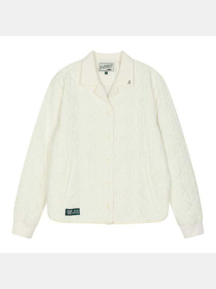 BB WOMEN QUILTED OVERSHIRT JUMPER_IVORY