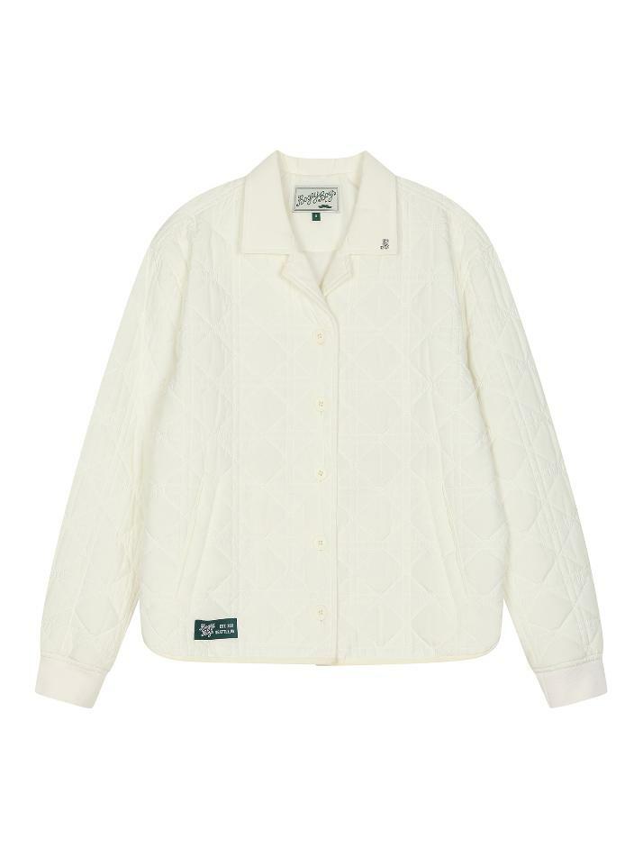 BB WOMEN QUILTED OVERSHIRT JUMPER_IVORY