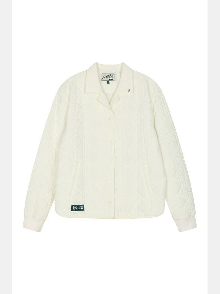 BB WOMEN QUILTED OVERSHIRT JUMPER_IVORY