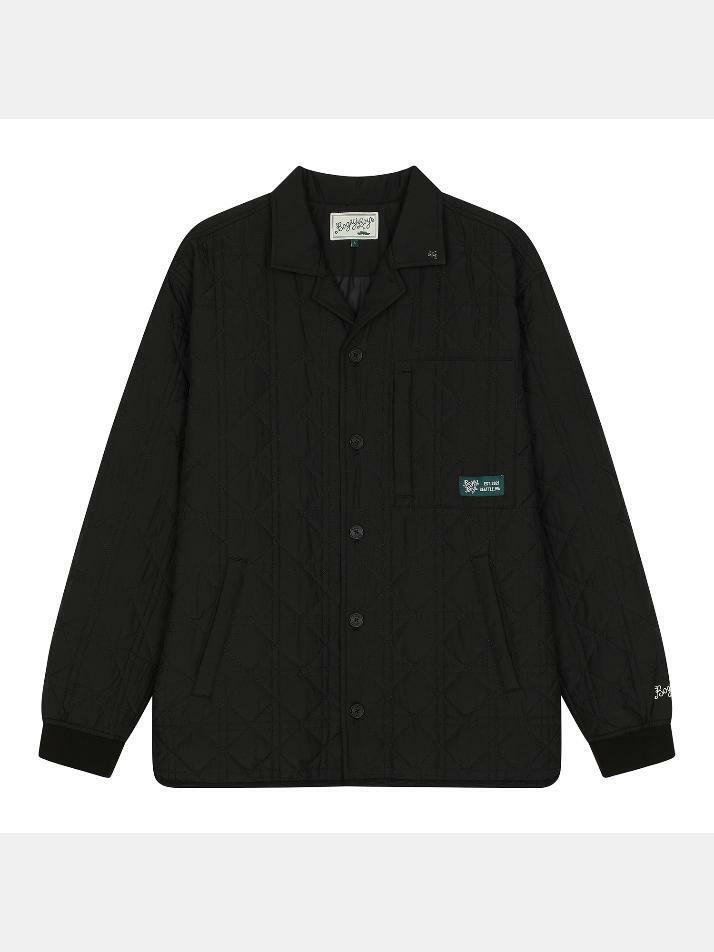 BB MEN QUILTED OVERSHIRT JUMPER_BLACK