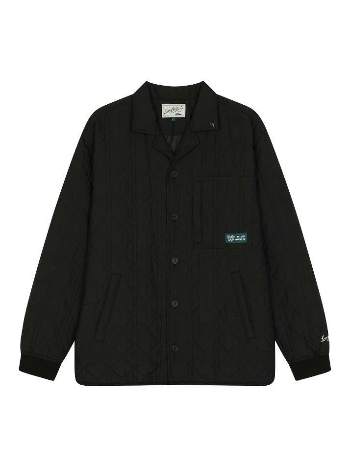 BB MEN QUILTED OVERSHIRT JUMPER_BLACK