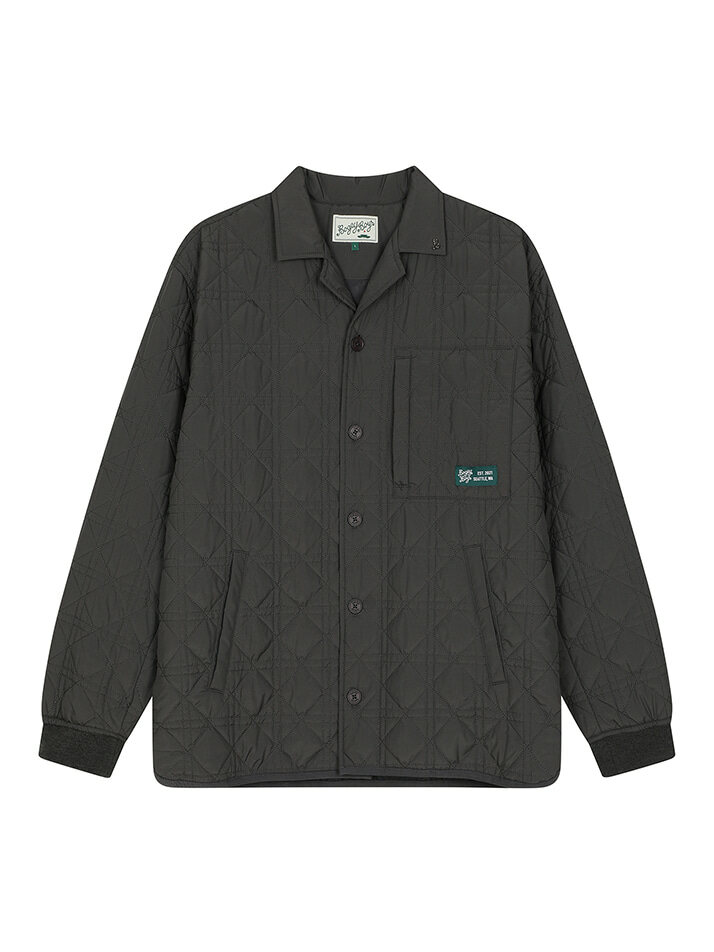 BB MEN QUILTED OVERSHIRT JUMPER_GREY
