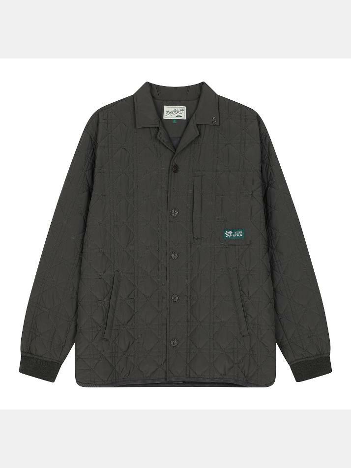 BB MEN QUILTED OVERSHIRT JUMPER_GREY