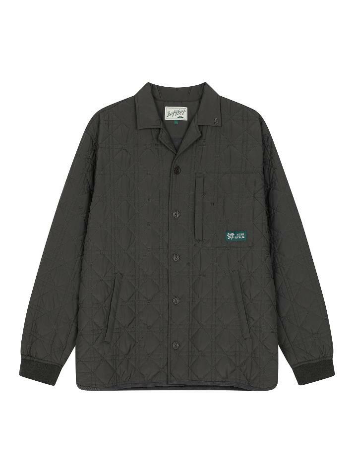 BB MEN QUILTED OVERSHIRT JUMPER_GREY