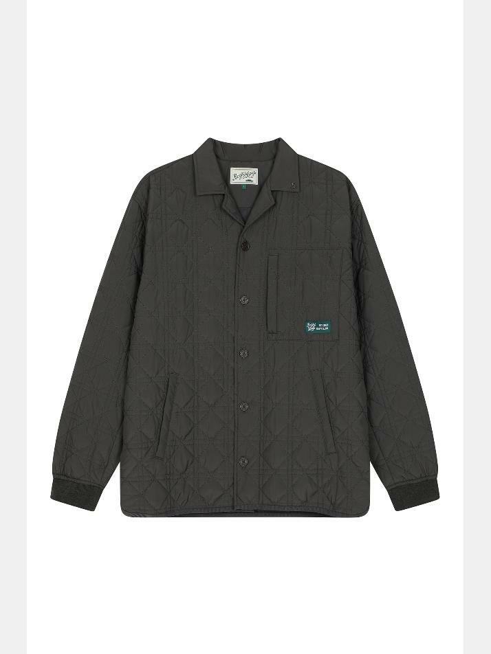 BB MEN QUILTED OVERSHIRT JUMPER_GREY