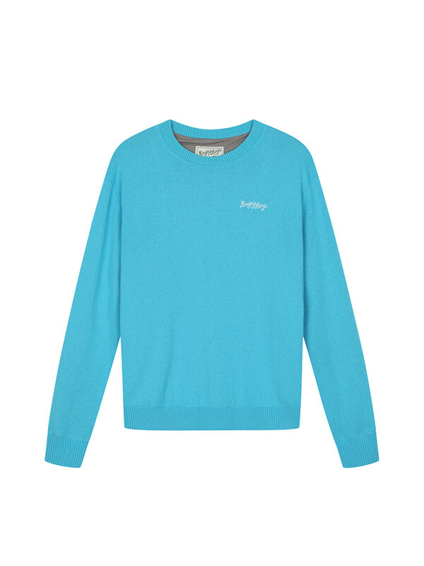 BB HERITAGE UNISEX CASHMERE KNIT_BLUE