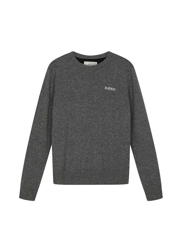 BB HERITAGE UNISEX CASHMERE KNIT_GREY