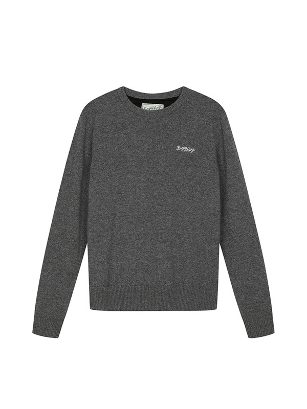 BB HERITAGE UNISEX CASHMERE KNIT_GREY