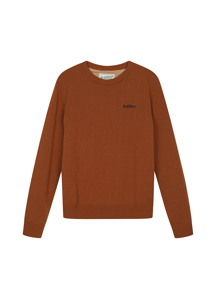 BB HERITAGE UNISEX CASHMERE KNIT_BROWN