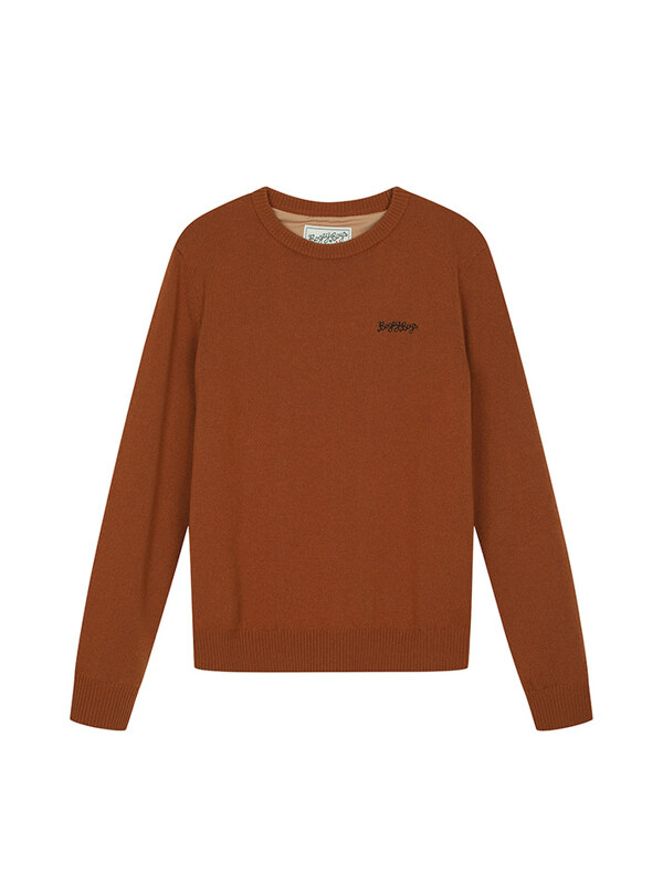 BB HERITAGE UNISEX CASHMERE KNIT_BROWN